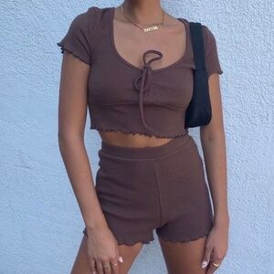 Tiger mist Davey top and davey shorts set in baby blue